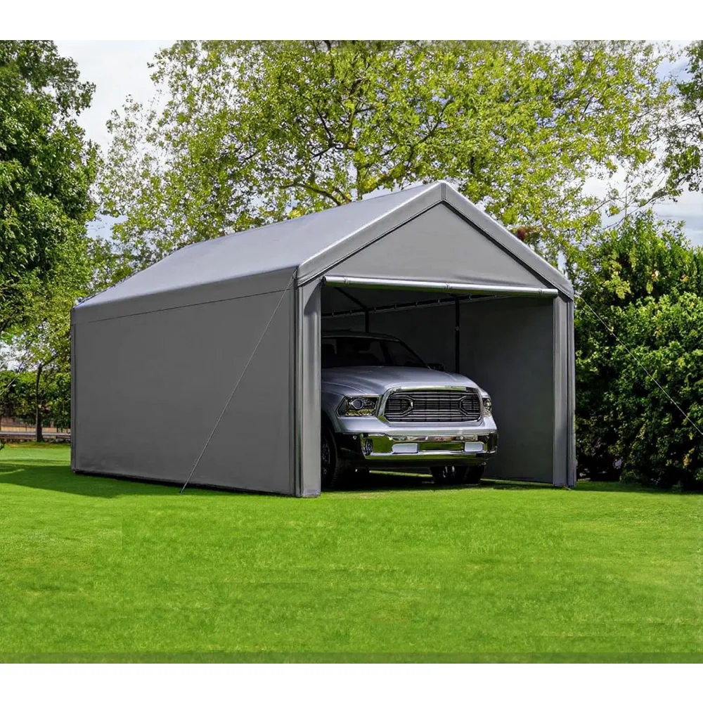 

Carport 10x20 Ft Heavy Duty Canopy Steel Canopy Storage Shed,Portable Garage Party Tent,Portable Garage with Removable Sidewalls