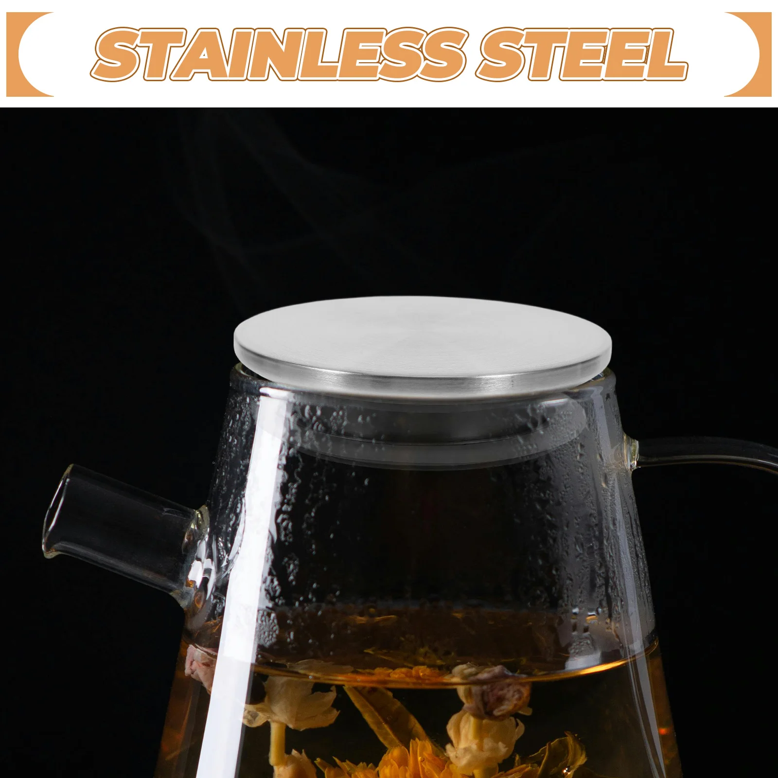 

Stainless Steel Teapot Lid 7 Inner 9 Outer Diameter Leak Proof Kettle Cover Water Pitcher Replacement Household Jug Bottle Cap