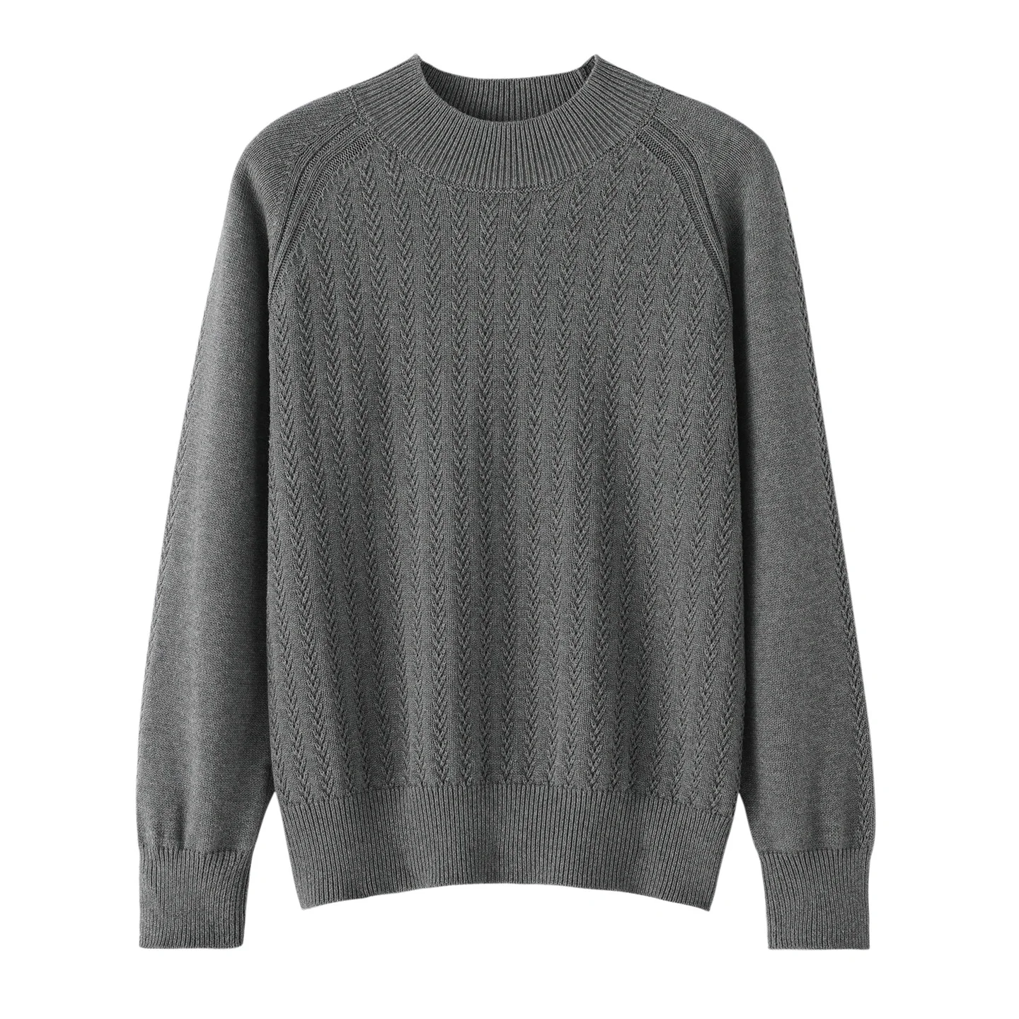 Women 100% Cotton Half Hight Neck Sweater Long Sleeve Solid Color Knit Pullover Casual Autumn And Winter Top Casual Warm Tops