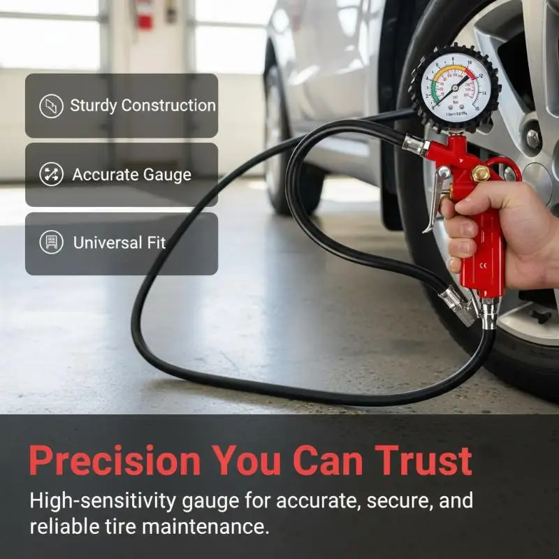 Tire Pressure Gauge Interface Connector For Car Motorcycle SUV Inflator Pump Tire Repair Tool Outdoor Air Compressor Inflation