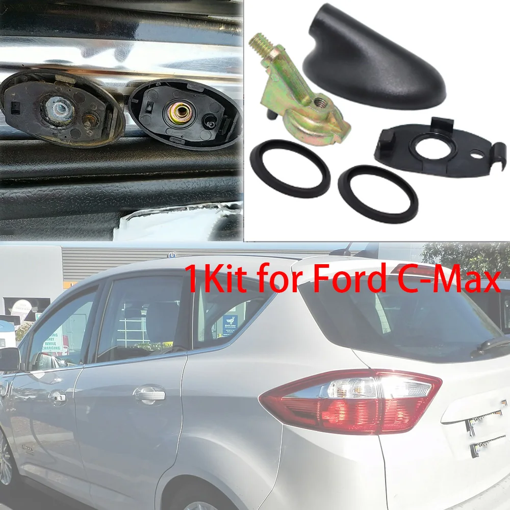 1 Kit For Ford Fiesta Accessories Kuga Transit Focus Contour Car Exterior AM/FM Roof Radio Antenna Aerial Base Mast Seal Pad Rod