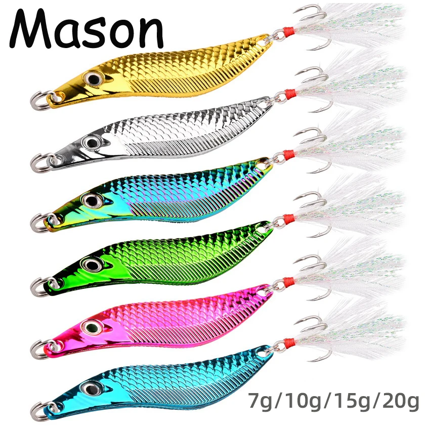 1PC 7g-20g Metal VIB Leech Spinners Spoon trout fishing Lures Artificial Bait Saltwater Trolling Wobblers Night Fishing Tackle