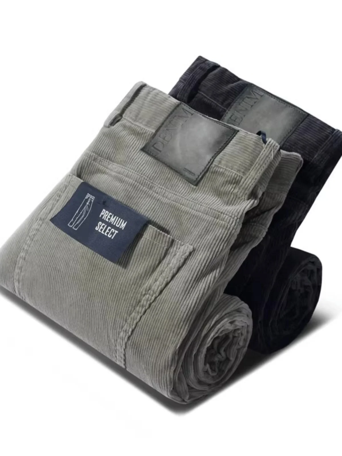 

Удобные вельветовые брюки прямого кроя для мужчин, повседневные, простые, деловые, со средней посадкой, длинные, осенне-зимние, универсальные