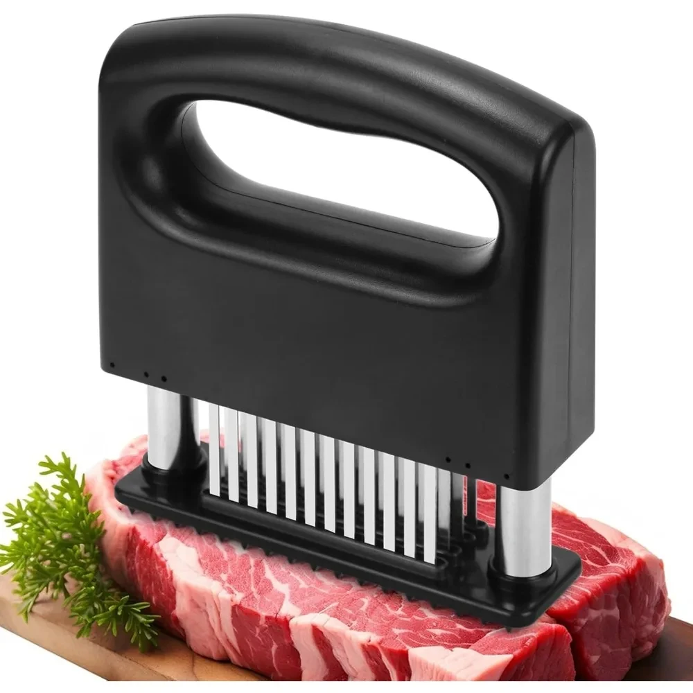 48 Blade Stainless Steel Meat Tenderizer, Ultra Sharp Needle Kitchen Cooking Tools For Beef Pork Turkey Fish