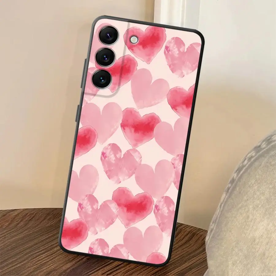Pink Cartoon Heart Case for Samsung Galaxy A05 A25 A16 A37 A57 A15 A51 A23 A06 A73 Phone Cover A52 A36 A12 A50 A41 A17 A70 A13