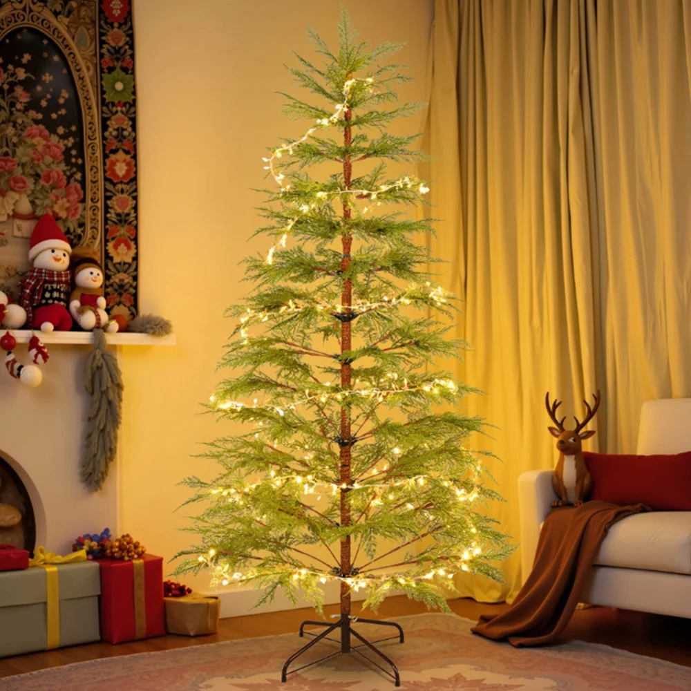 Mini PVC Mixed Christmas Tree Luxury Dense Pre-lit LED Artificial Tree Standing Indoor Hotel Lobby Decor Premium