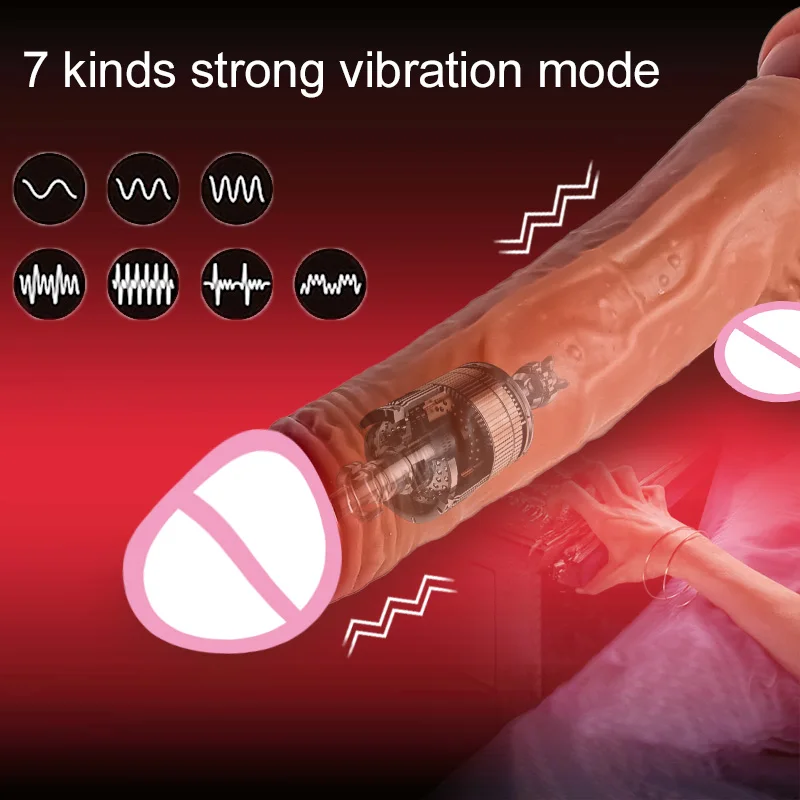 Consolador telescópico realista para mujer y hombre, vibrador grande de pene, estimulador del punto G femenino, consolador Anal, Juguetes sexuales