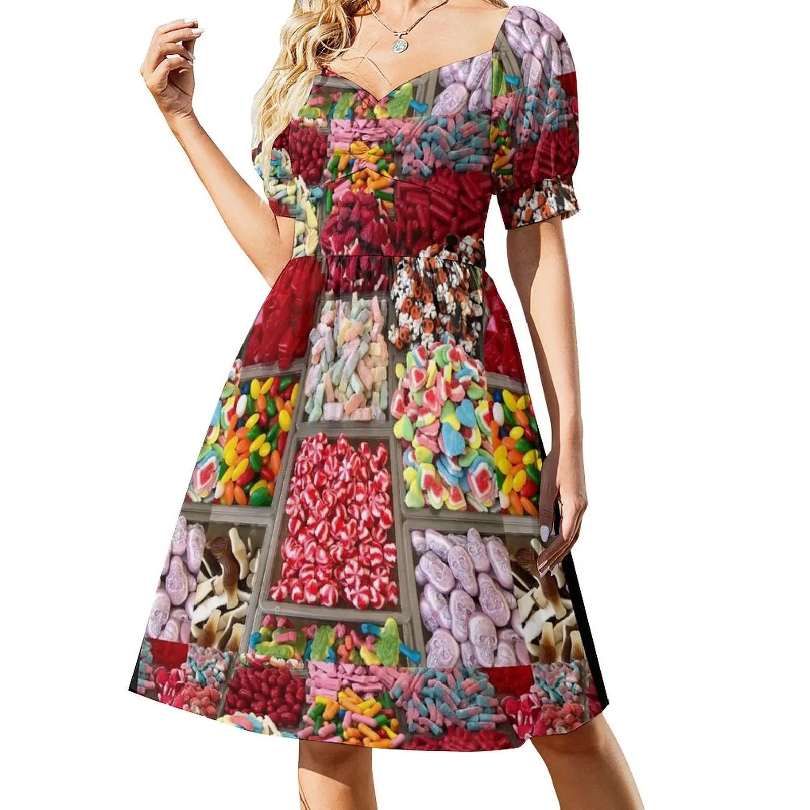 Colorful Candy Store Short Sleeved Dress summer women's dress 2025 dress for women 2025