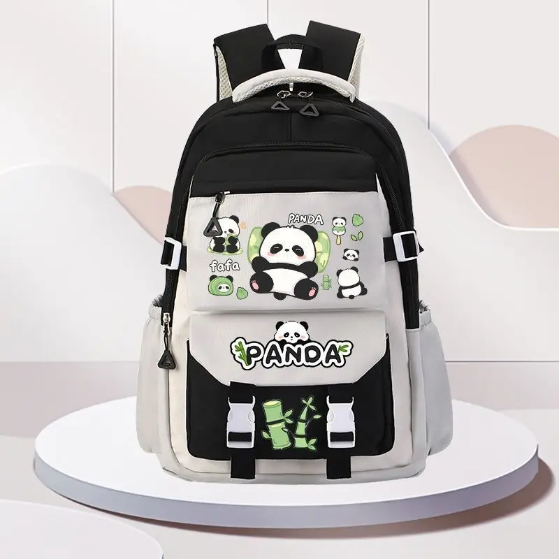 Panda He Hua Cartoon Backpack Large Capacity Student Schoolbag 1-6 Grades Boys Girls Spine Relief Backpack Children School Bag