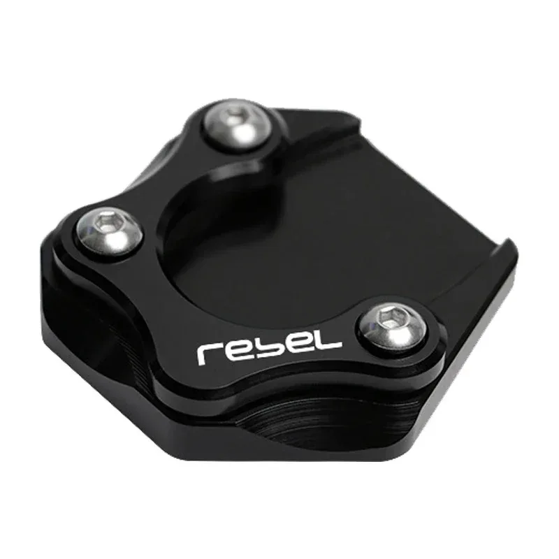 Moto CNC Piede Cavalletto Laterale Ingranditore Estensione Pad Misura Per Honda rebel500 250 300 REBEL CMX300 CMX500 Cavalletto Ingrandire Piastra