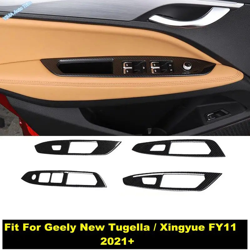 

Car Inner Door Armrest Window Lift Button Decor Panel Cover Trim Accessories For Geely New Tugella / Xingyue FY11 2021 2022 2023