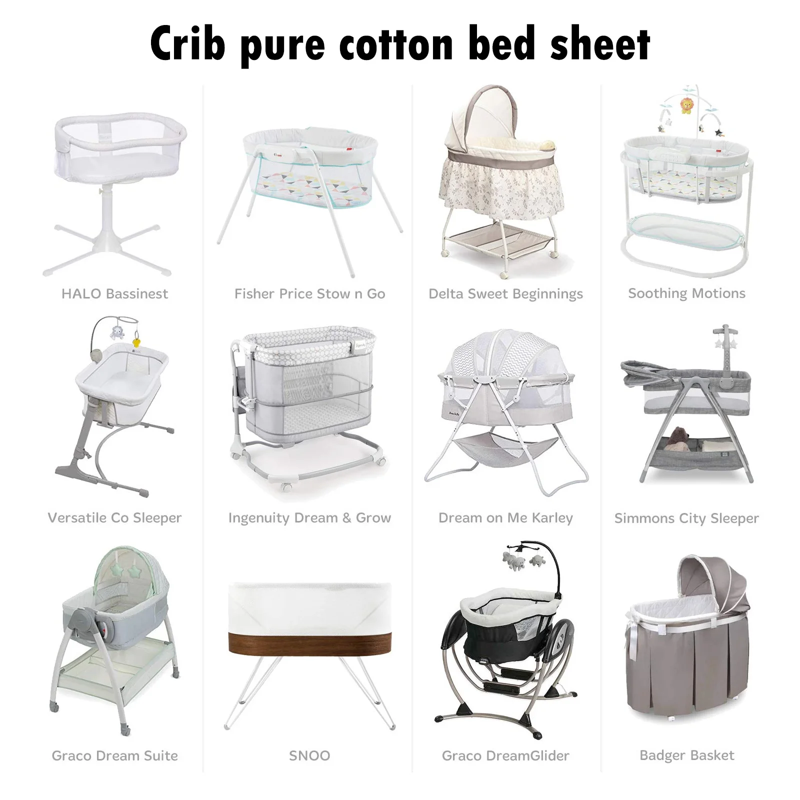 ملاءة سرير أطفال مناسبة لينة قابلة للتنفس غطاء سرير مهد لحديثي الولادة قسط الحضانة النوم ملحق مهد ورقة