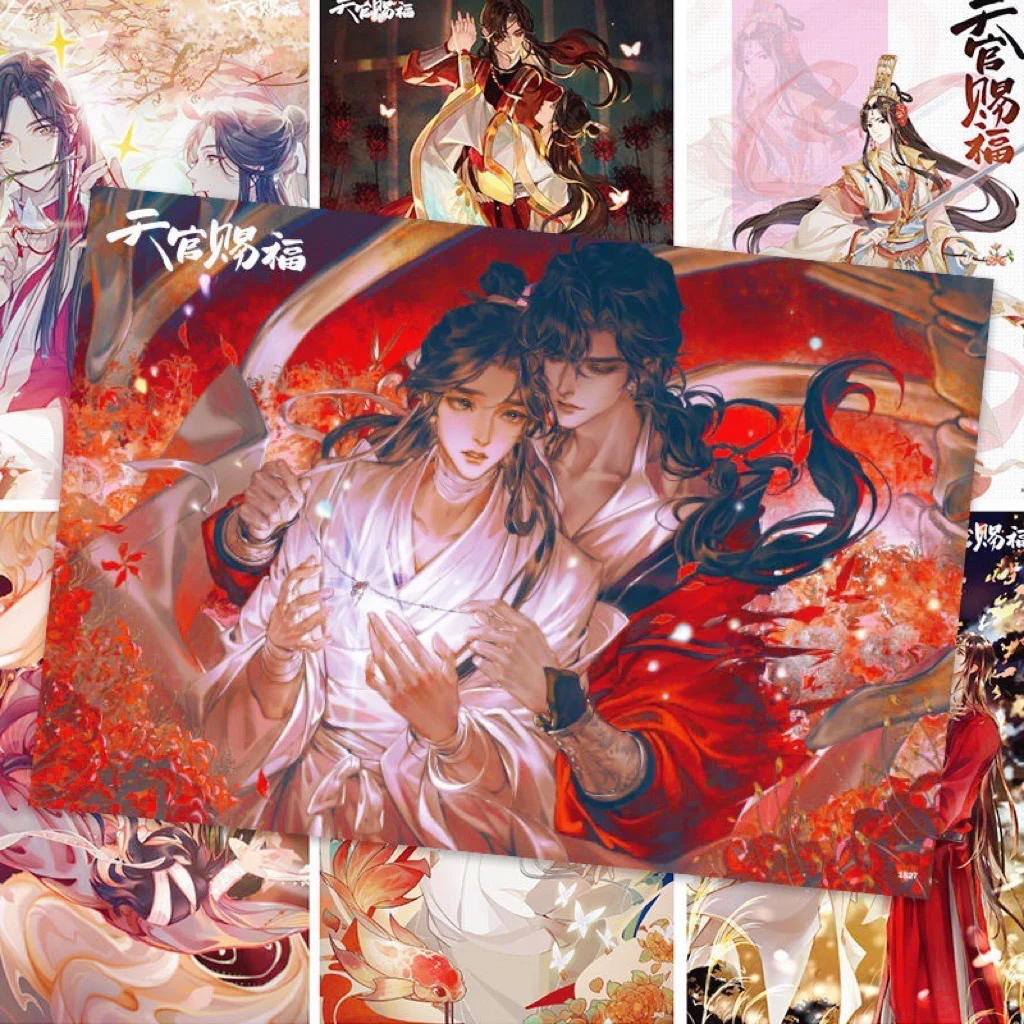 2022 New Tian Guan Ci Fu Around BL Love Story Posters Heaven Official's Blessing Wall Art Room Decor Pictures