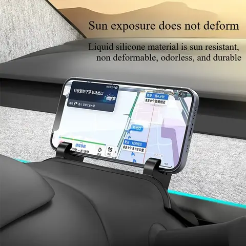 For Tesla Model 3 Y Juniper Liquid Silicone Car Phone Holder Steering Wheel Bracket Without Trace Clip Accessories 2017-2025