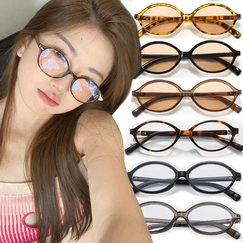 Vintage Oval Sunglasses Women Luxury Brand Designer Small Oval Sun Glasses Retro Y2K Glasses Ladies Goggle Eyeglasses