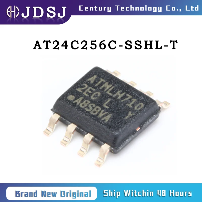 5 pz/10 pz/50 pz/100 pz AT24C256C-SSHL-T AT24C256C IC EEPROM 256KBIT I2C 1MHZ SOP-8 Chip originale nuovo di zecca