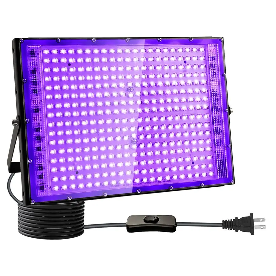 

Black Lights, Blacklight Flood Light with Plug and Switch,for Glow Party, Black Light Party, Halloween, Body Paint, Neon Glow, F