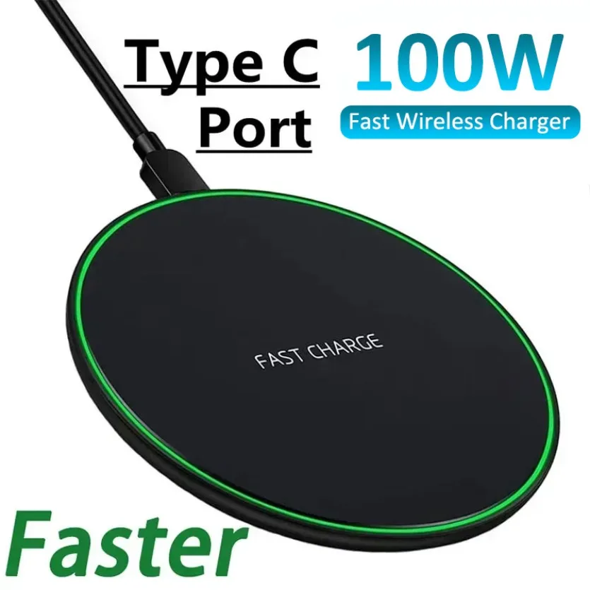 

100W Wireless Charger Pad For iPhone 17-12 Pro XS Max Induction Fast Wireless Charging Station For Samsung Xiaomi Huawei