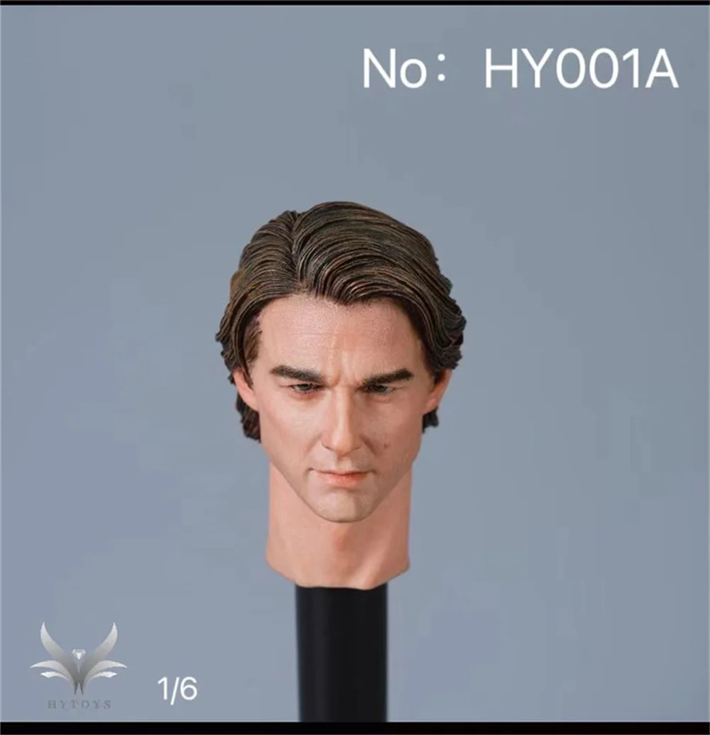 1/6 Tom Cruise Head Sculpt PVC Male Head Carving HY001A Actor  Model Fit 12'' Soldier Action Figure Body Dolls Collection