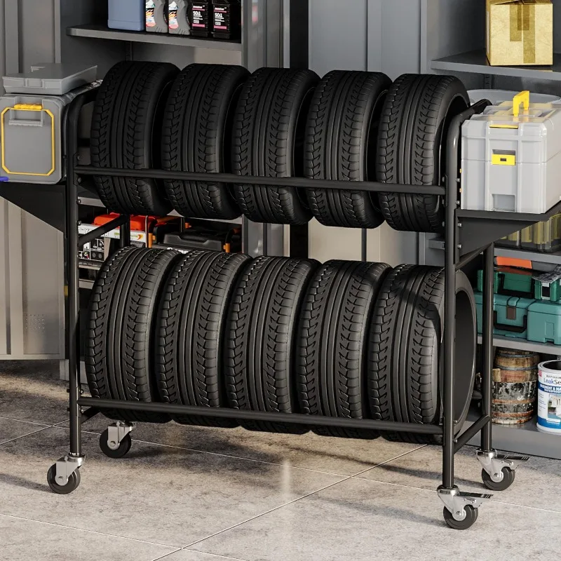 Multi-layer Tire Storage Rack For Garage Wheel Organizer