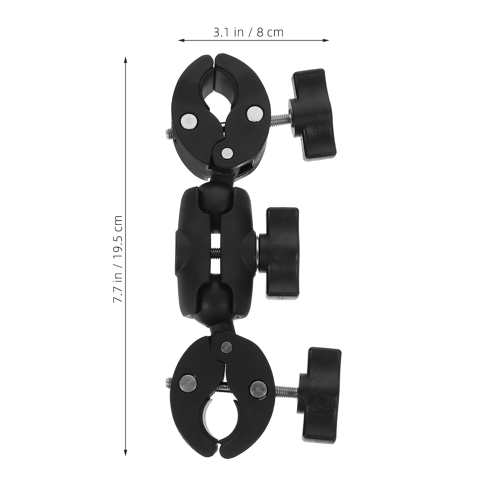 

Motorcycle Camera Holder 360° Ball Head Dual Clamp Mount For Universal Camera Clamp Durable Lightweight Motorcycle