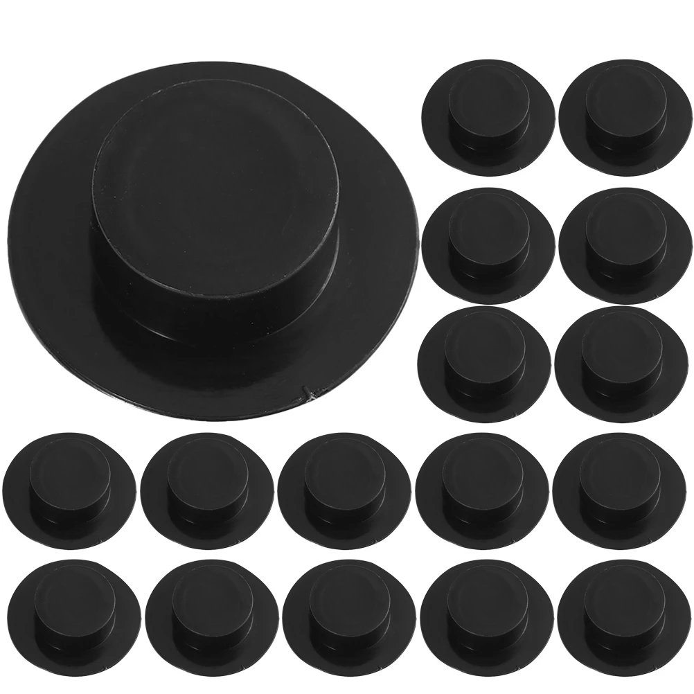 

100pcs Mini Plastic Clown Hats 37x10mm Black Decorative Accessories for Photo Christmas Birthday Party