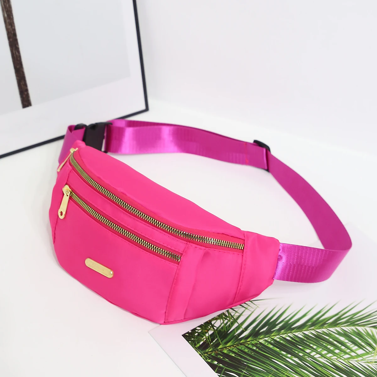 Fanny Packs Small Crossbody Sling Bag for Women Adjustable Strap Fashion Chest Belt Bum Bag Sports Workout Traveling Waist Bag