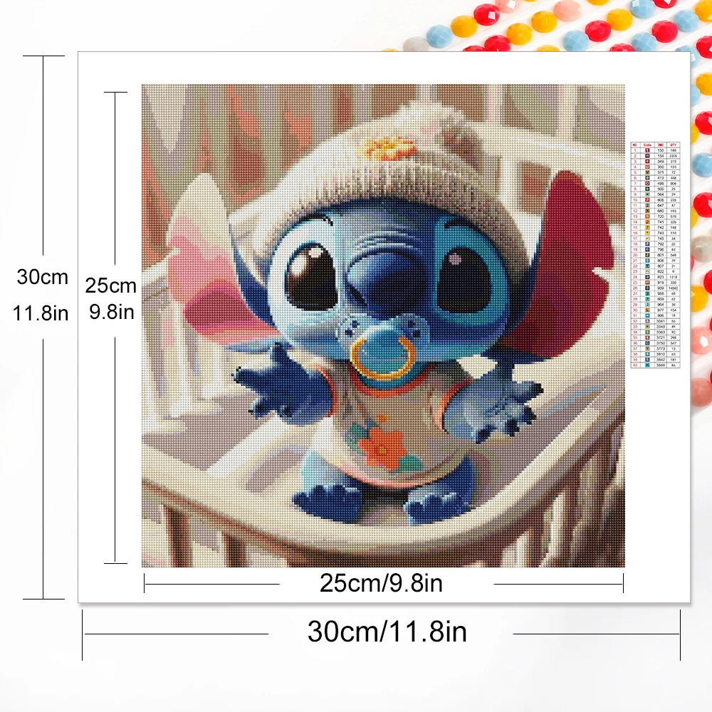 Disney Diamond Embroidery Baby Stitch Picture Of Rhinestones Full Square Mosaic Animal Painting New Arrival Wall Art