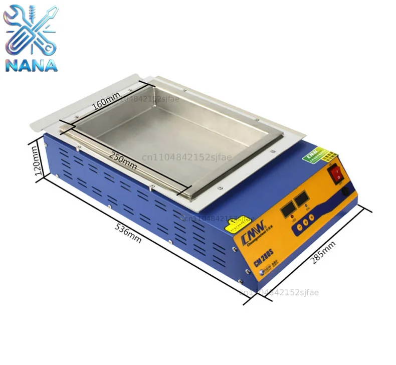 CM-250S Stainless Steel Dual-Tank Digital Soldering Pot, Soldering/Desoldering Tanks: 250 x 160 x 45 mm, 1800 W