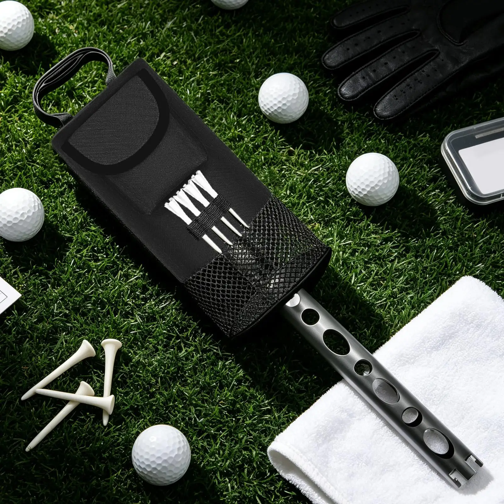 Golf Ball Picker Removable Heavy Duty Nylon Cloth Storage Golf Ball Shagger Pocket For Men Women Professionals Enthusiasts
