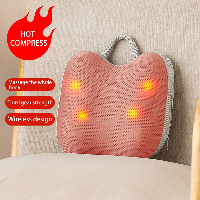 Office massage cushion, electric waist massager, multifunctional hot compress, home lumbar back massager, massage pad