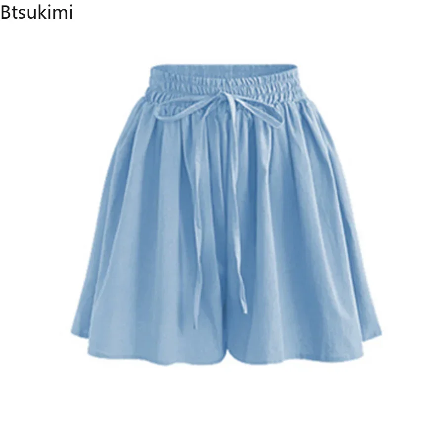 2025 Women's Summer Casual Wide Leg Shorts Oversized High Waist Loose Short Female Short Pants Summer Wear Chiffon Shorts M-8XL
