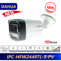 Dahua Original  IPC-HFW2449TL-S-PV 4MP Smart Dual Light Active Deterrence Fixed-focal Bullet WizSense Network Camera