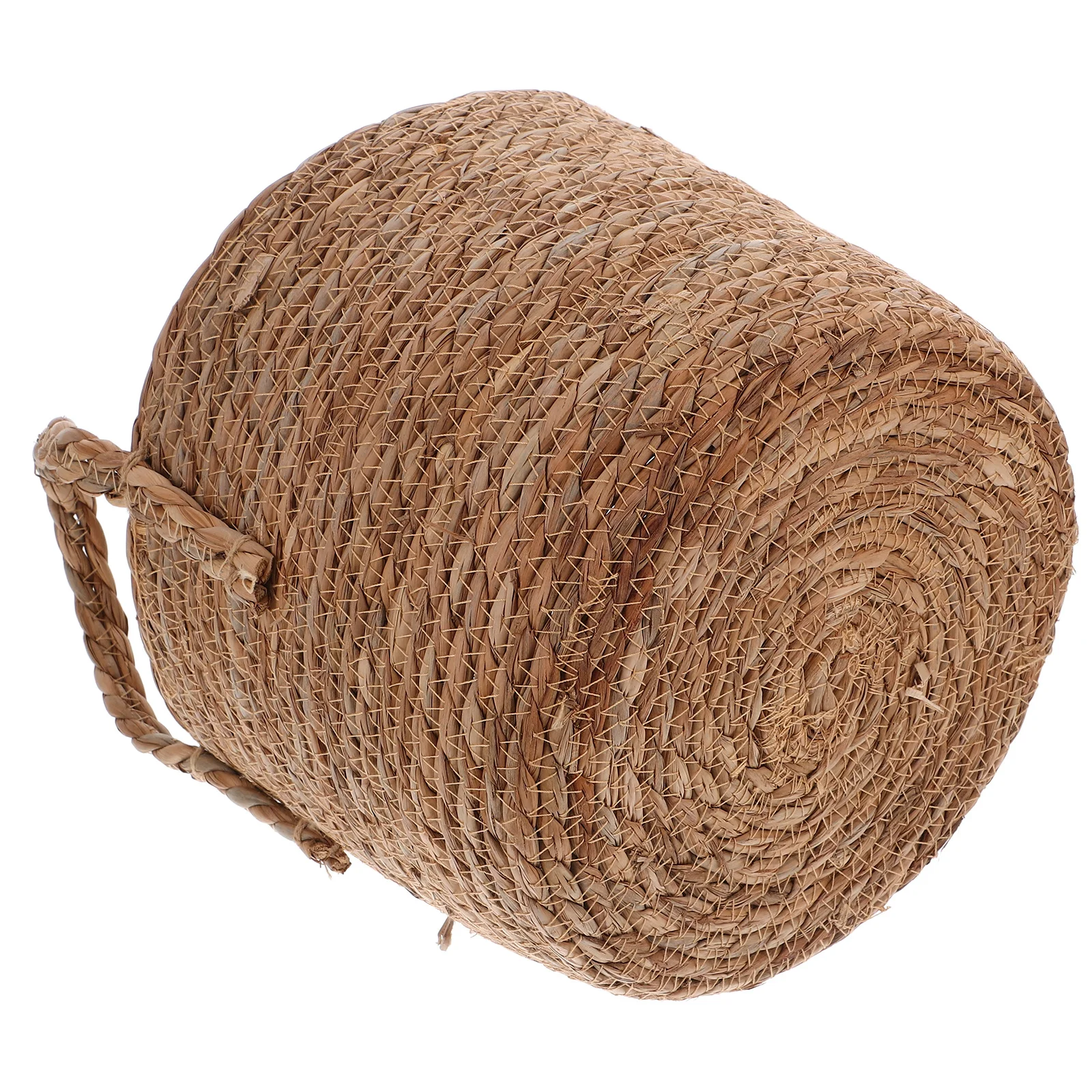 

1pc Seagrass Flowerpot 25Cm Vintage Braided Planter Basket For Indoor Plants Faux Flowers Storage Holder Multipurpose Home Decor