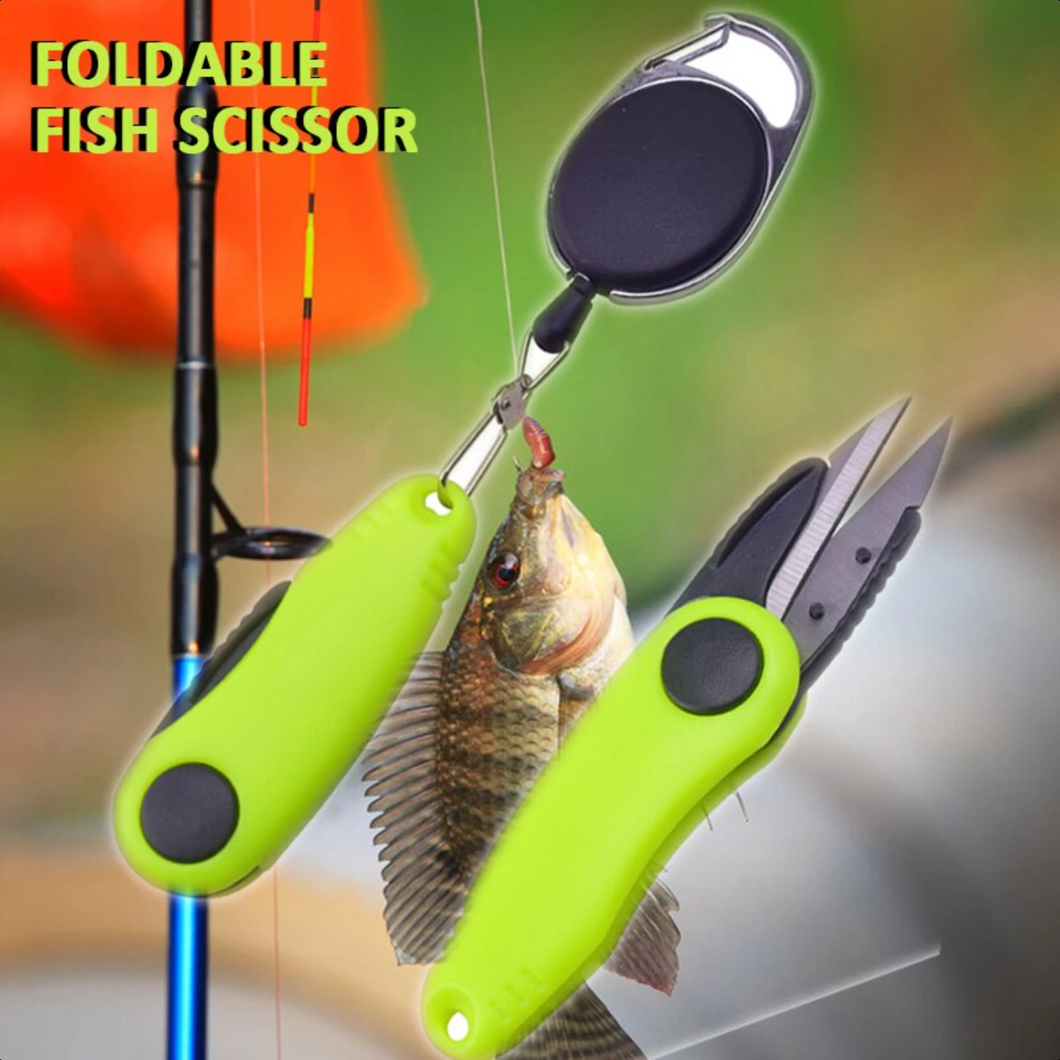 1pcs Foldable Fishing Use Portable Scissors Shrimp Shape Telescopic Rope Kit Fishing Line Cutter Clipper Nipper Fishing Tackle