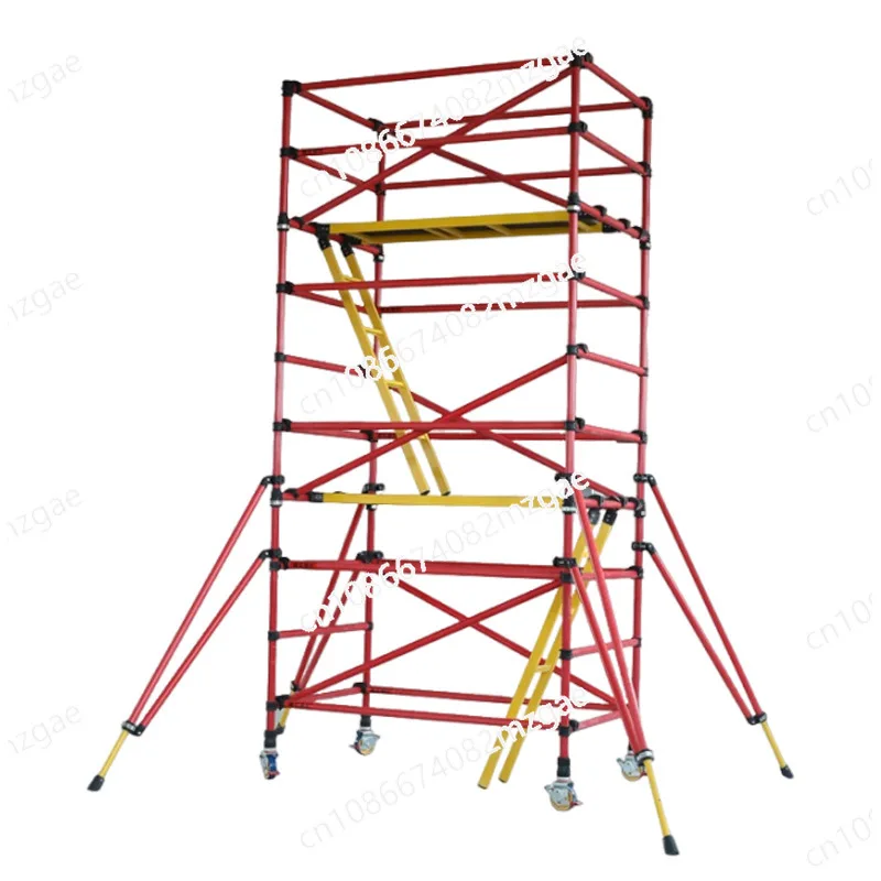 Insulation quick loading scaffolding power maintenance platform substation mobile fiberglass scaffolding line maintenance frame