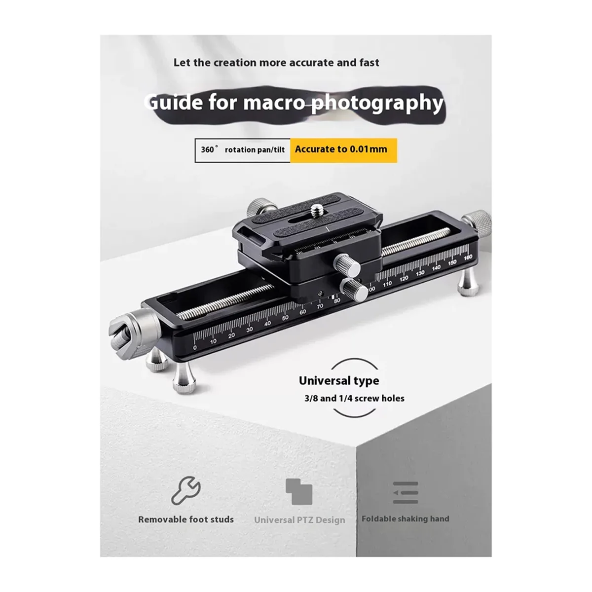 Nieuw NISI NM-200S Macro Focusing Rail Slider Close-Up en Macro Photography Quick Release-systeem