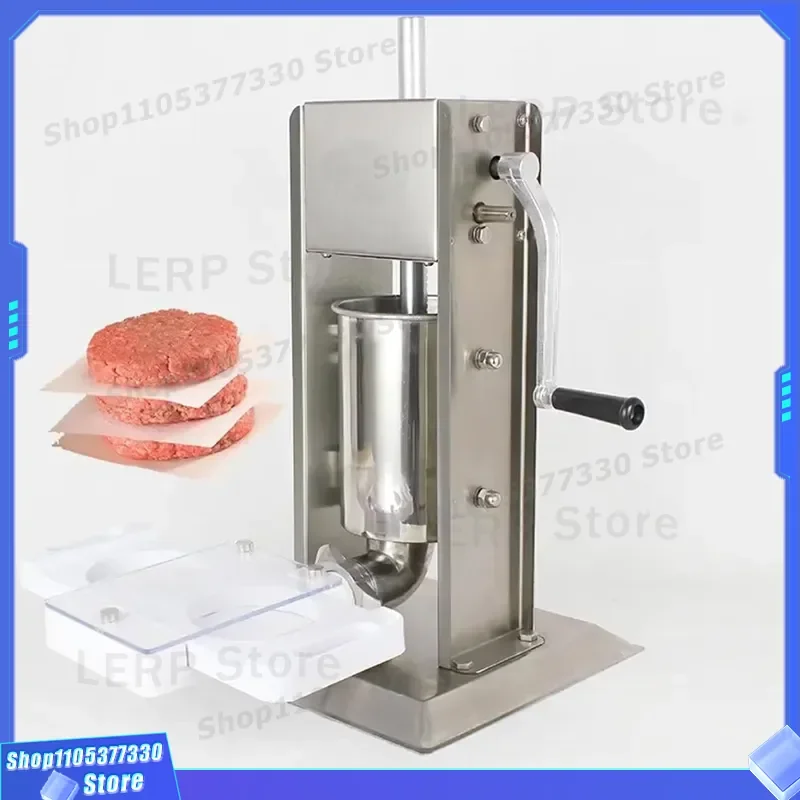 CH83 Automatic Hamburger Cake Forming Machine with 2 Holes and 5 Fitting Tubes ABS Plastic Non Stick Coating for Home Use