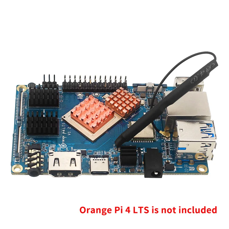 Caso acrílico Shell transparente para Orange Pi 4 LTS, dissipadores opcionais Ventilador, resfriamento ativo e passivo