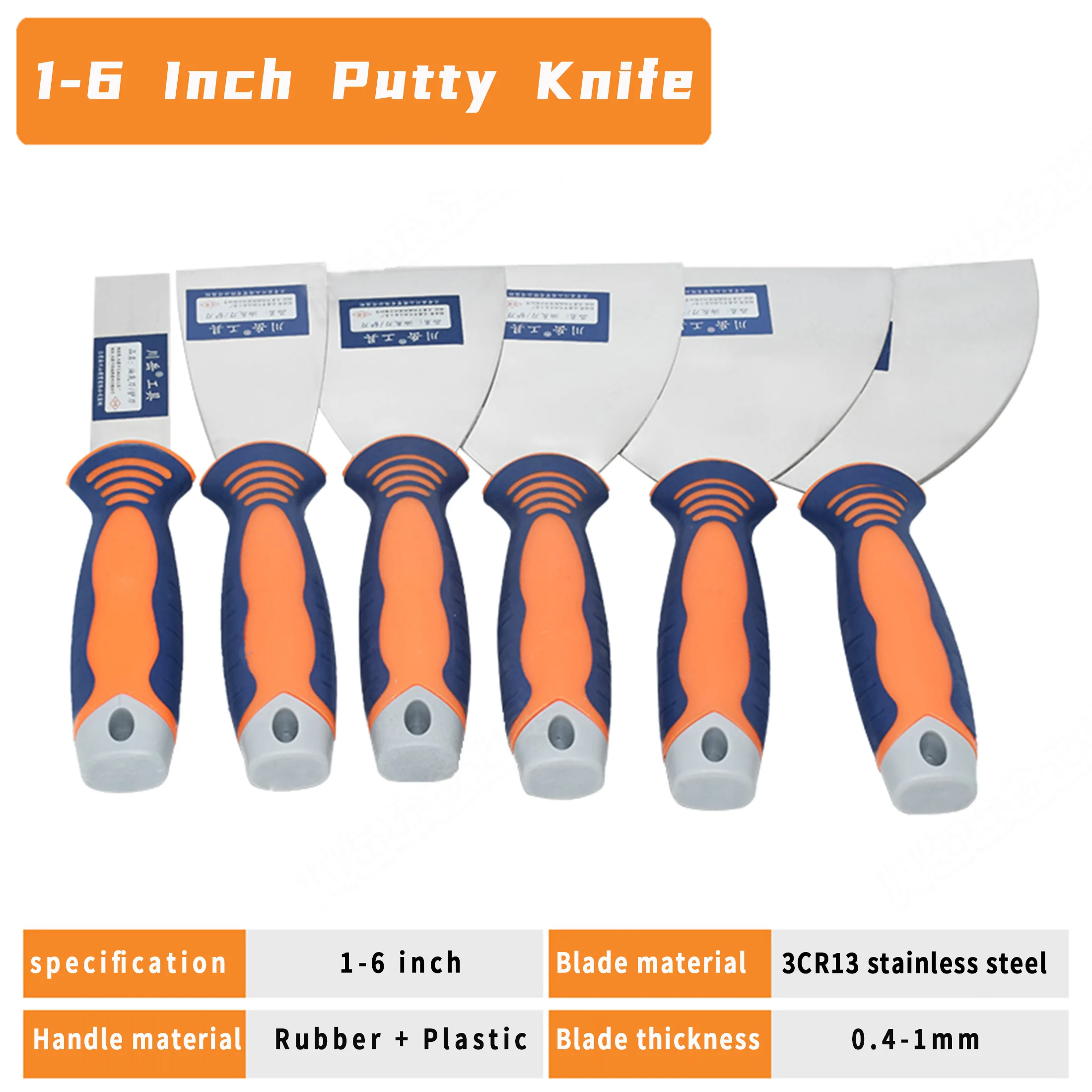 Putty knife Drywall Tool Construction knife spatula Plastic Handle blade Stainless Steel Construction Tools For wall putty