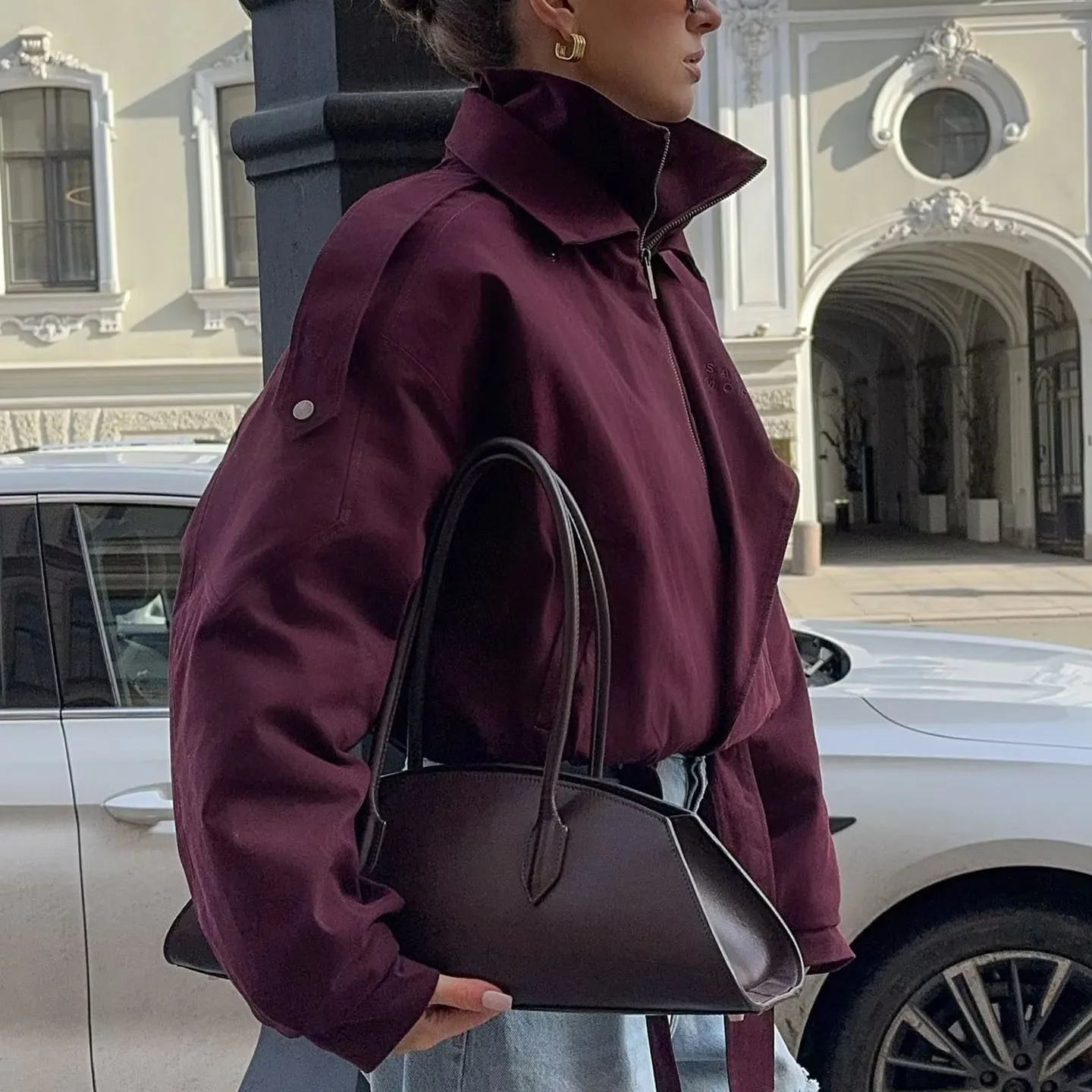 

Faionable Double Collar Jaet Outerwear for Women Versatile Daily Wear Autumn 2025 New Arrival Stand Fit ort Coat