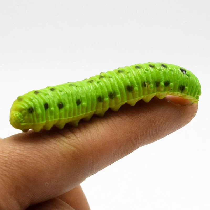 6pcs/Lot Simulated Crawling Insect Animal Toys Different Twisty Worm Realistic Fake Caterpillar Insect Educational Trick Toy