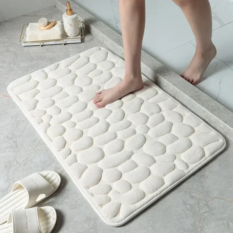 

Foot Mat Coral Fleece Floor Mat Household Memory Foam Non-Slip Kitchen Bathroom Mat Thickened Absorbent Floor Mat Door Mat Rugs