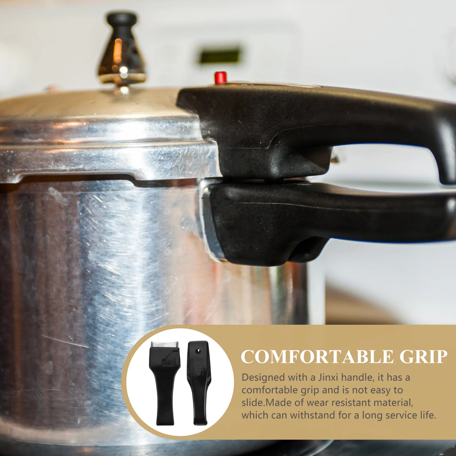 

Pressure Cooker Handle 18 22mm Bakelite Anti scald Ergonomic Lightweight Replacement Parts Daily Use Heat Resistant Grip