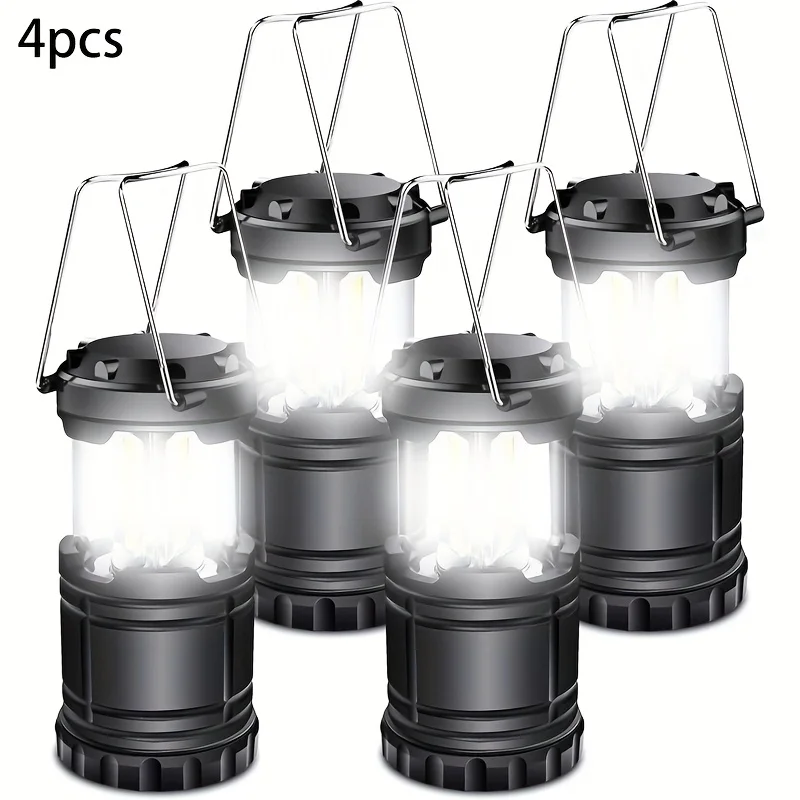 Led Camping Lanterns Portable Collapsible Emergency Flashlights Battery Powered for Outdoor Home Emergency Hurricane Survival