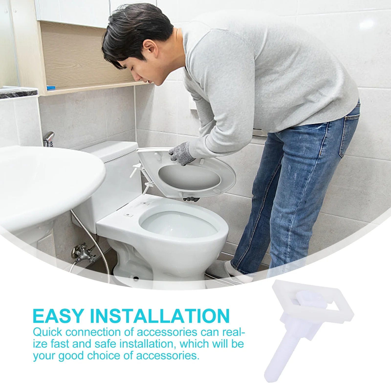 

2 set Toilet Seat Screw Kit Durable Replacement Parts For Broken Hinge Fixing Toilet Seat Mounting Set Bathroom Accessories