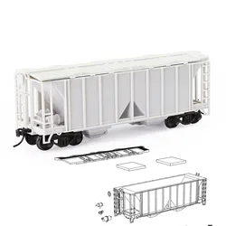 Evemodel 1pc HO Scale 1:87 Blank Unassembled 2-Bay Covered Hopper Car Model Railway Wagon C8760JJ