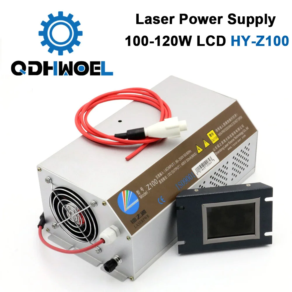 

QDHWOEL Z100 Intelligent Co2 Laser Power Supply 100W For 100-120W Co2 Laser Tube With LCD PFC function