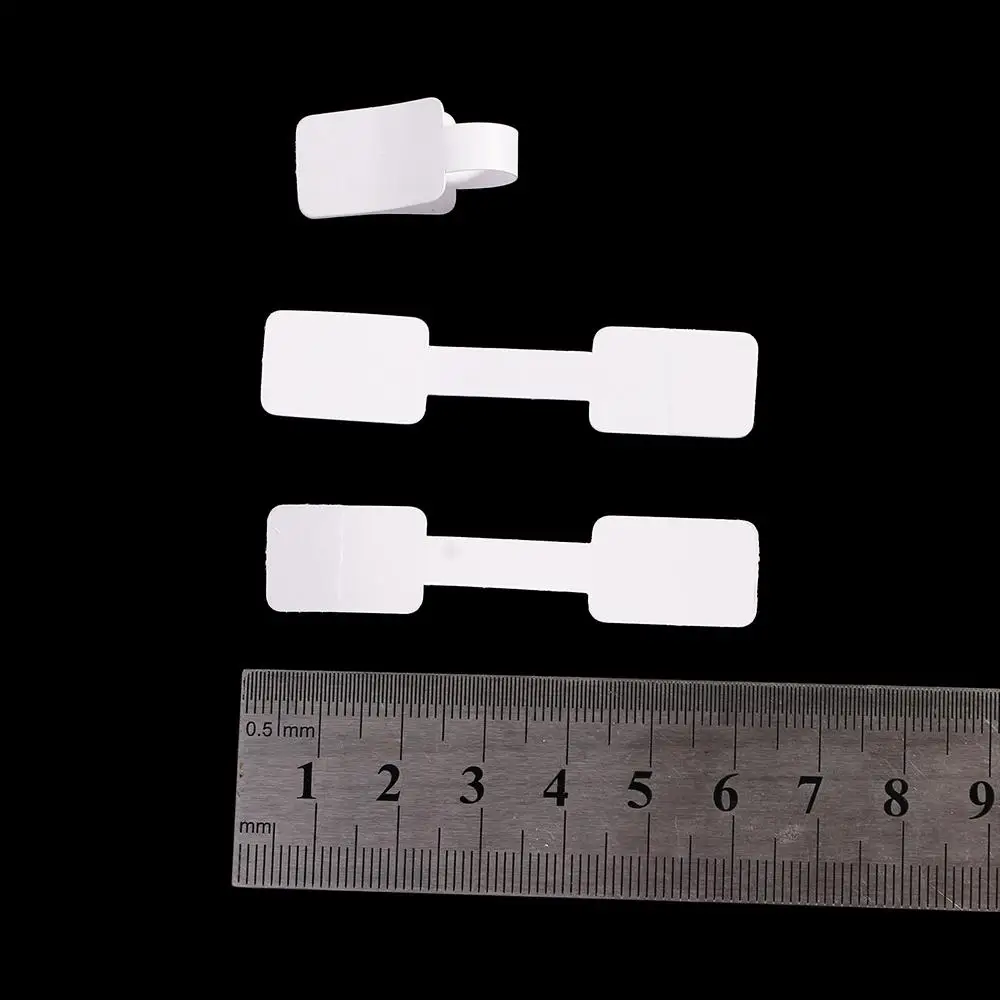 White Jewelry Sticky Bracelet Necklace Ring Sticker Hang Size Display Tags Paper Price Labels