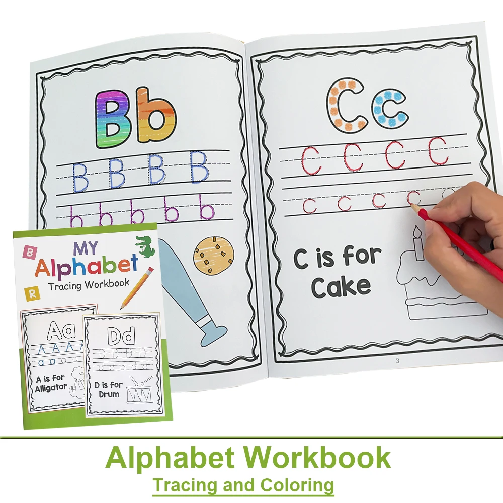 文字 A-Z アルファベット トレース練習ワークブック 幼稚園 幼稚園 手紙の書き方 塗り絵 モンテッソーリ